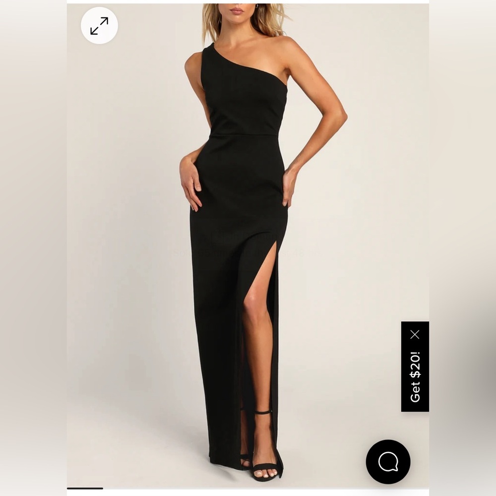 Good Times Only Black One-Shoulder Maxi Dress